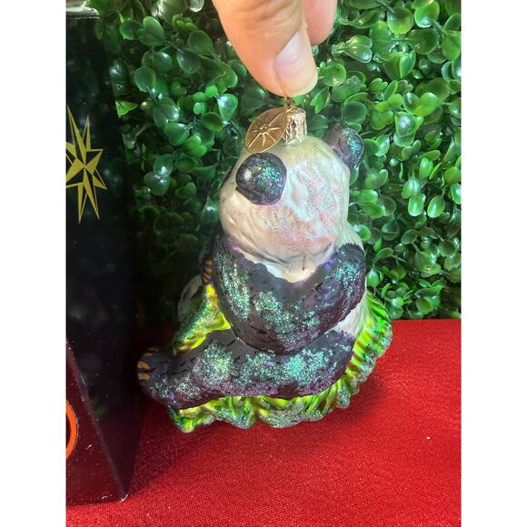 Christopher Radko Panda Love Glass Ornament Giant Panda Conservation Fund In Box main image 1
